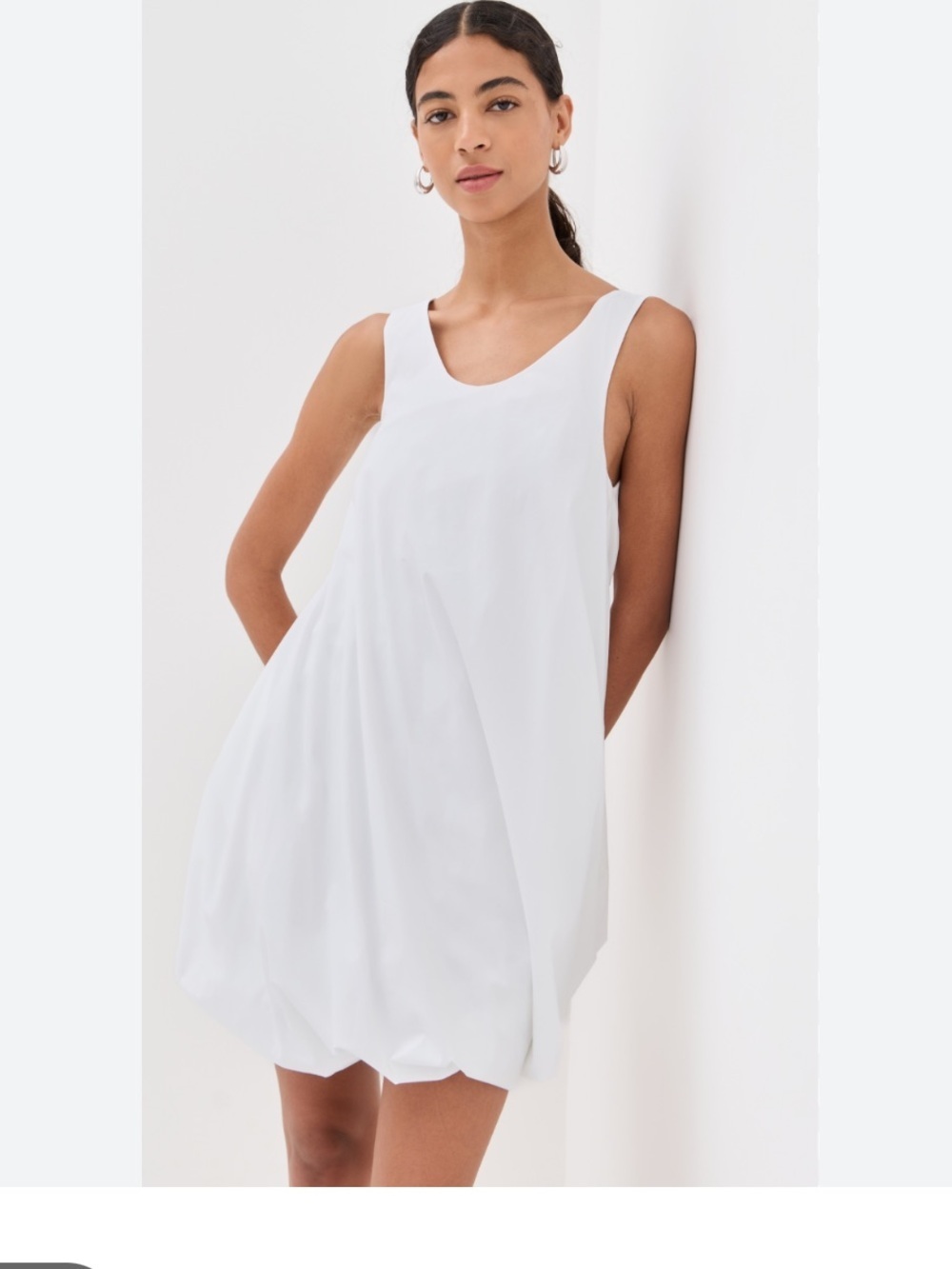 Tibi nwt Cream Sleeveless Lace-Panel Mini Dress Sz 2 stretch